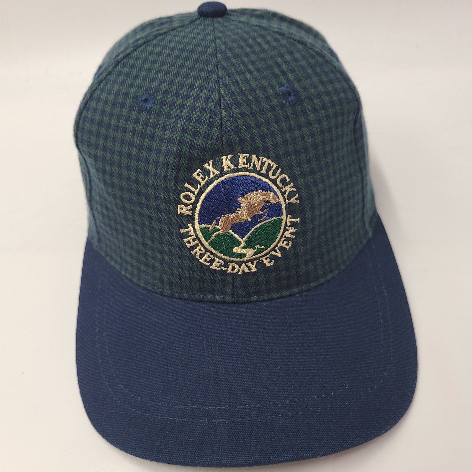 Vintage Rolex Kentucky ThreeDay Event Hat Strapback Green Blue Derby Horse Race